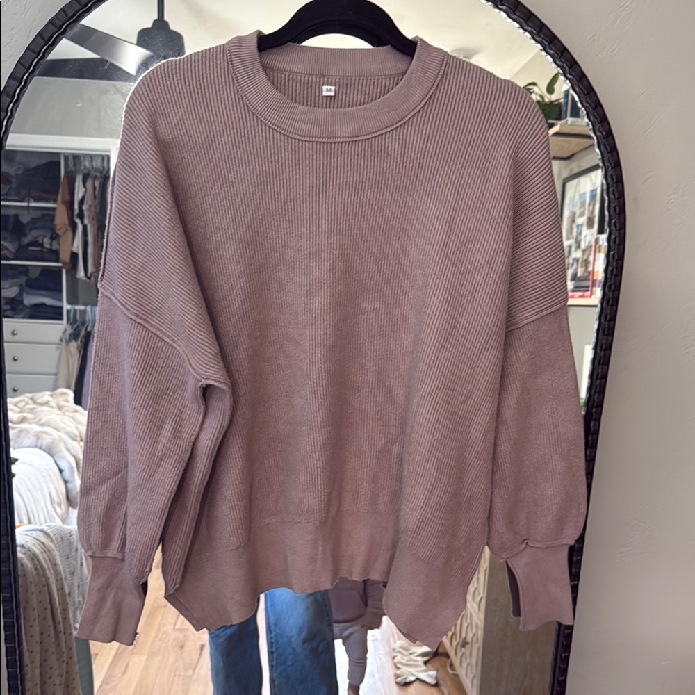 Ribbed Mauve Sweater